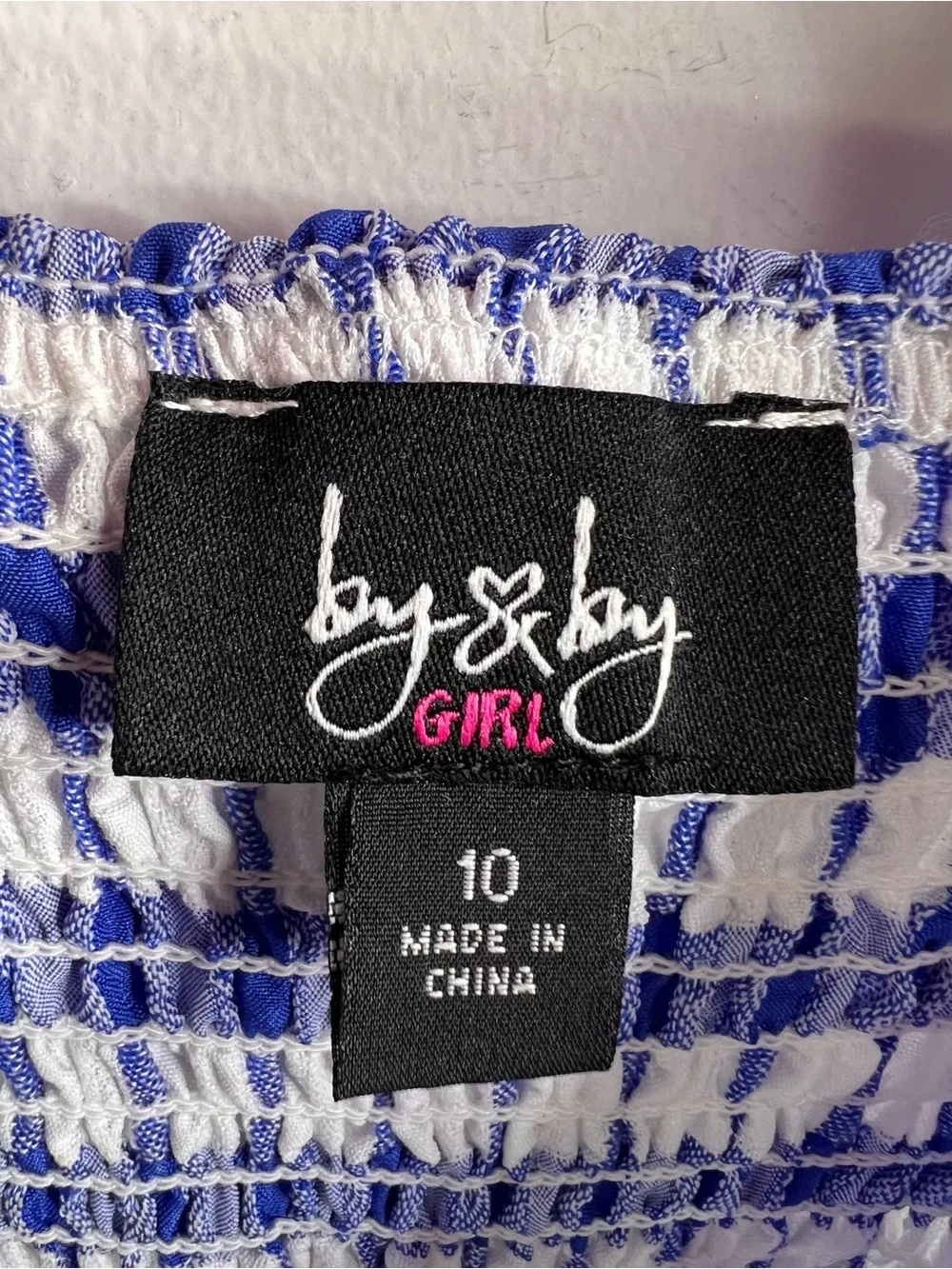 By & By Smocked Blue Gingham Maxi Dress Blue Check Size 10